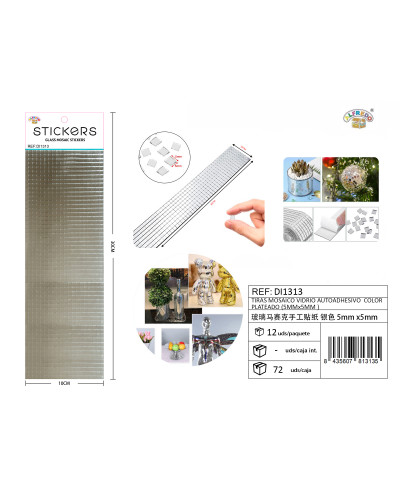 12unds.tiras mosaico vidrio...