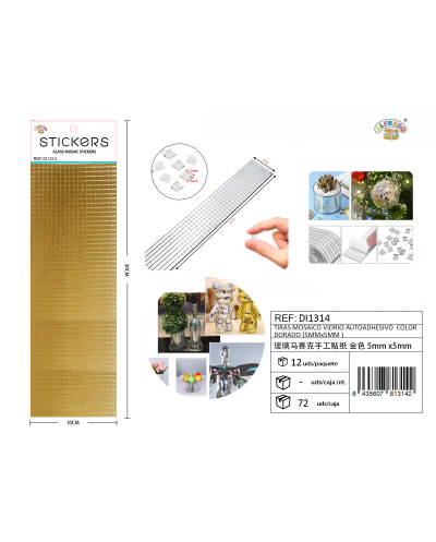 12unds.tiras mosaico vidrio...