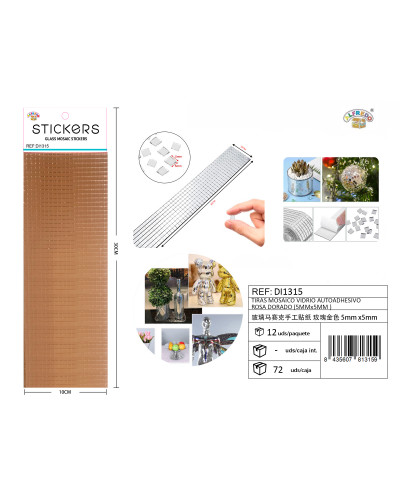 12unds.tiras mosaico vidrio...