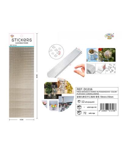 12unds.tiras mosaico vidrio...