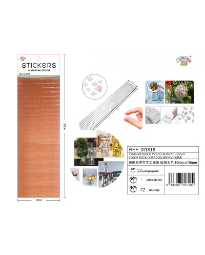 12unds.tiras mosaico vidrio...