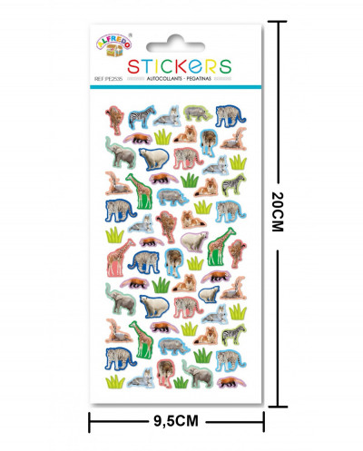 12unds.stickers  "animales"...