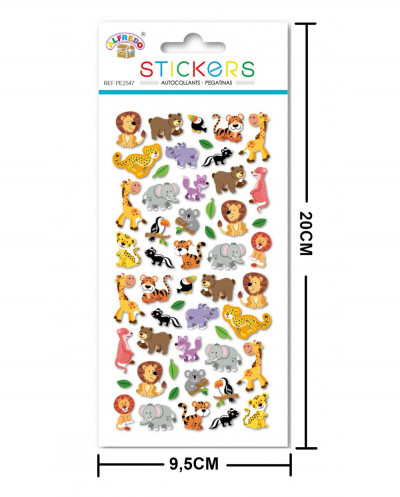 12unds.stickers  "animales"...